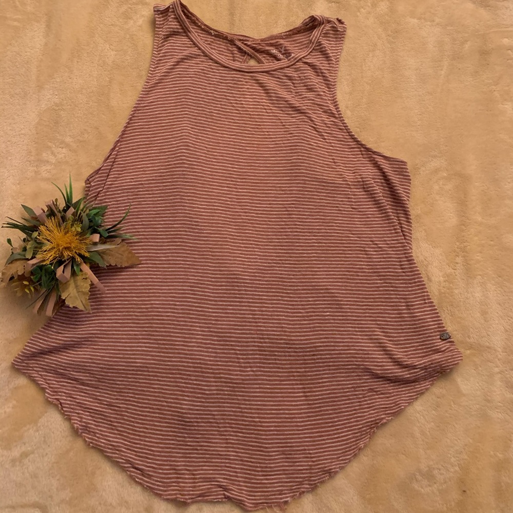 🌸Brown/Orange& White Stripped Top🌸